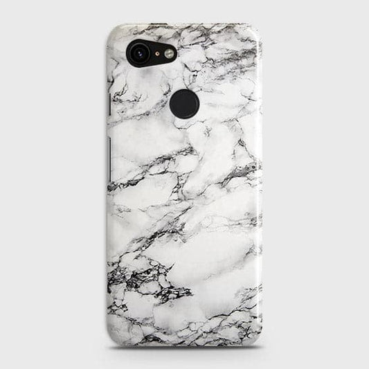 Google Pixel 3 XL Cover - Matte Finish - Trendy Mysterious White Marble Printed Hard Case with Life Time Colors Guarantee b57