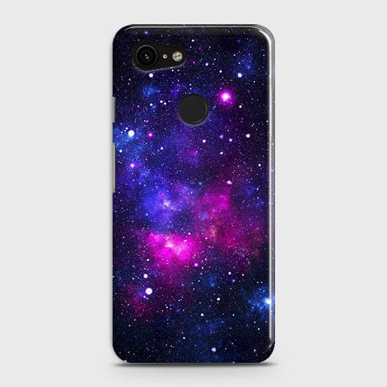 Google Pixel 3 XL Cover - Dark Galaxy Stars Modern Printed Hard Case with Life Time Colors Guarantee