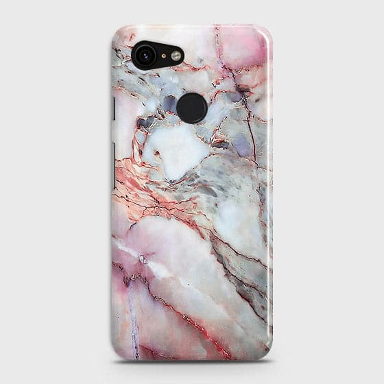 Google Pixel 3 Cover - Violet Sky Marble Trendy Printed Hard Case with Life Time Colors Guarantee