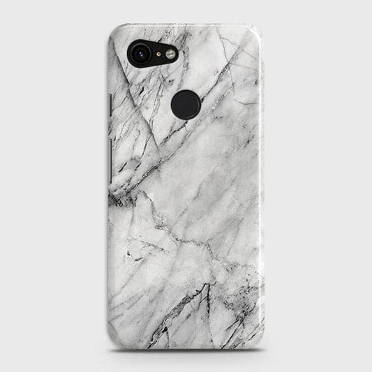 Google Pixel 3 Cover - Matte Finish - Trendy White Floor Marble Printed Hard Case with Life Time Colors Guarantee - D2