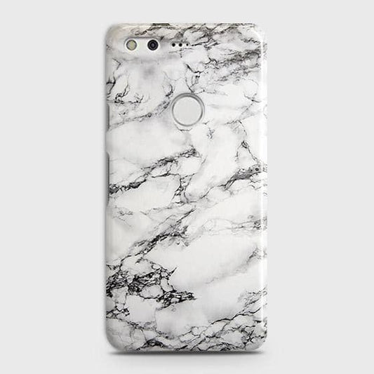 Google Pixel Cover - Matte Finish - Trendy Mysterious White Marble Printed Hard Case with Life Time Colors Guarantee