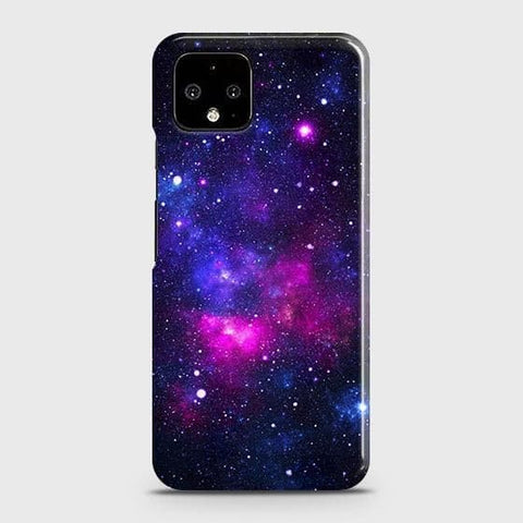 Google Pixel 4 Cover - Dark Galaxy Stars Modern Printed Hard Case with Life Time Colors Guarantee