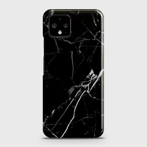 Google Pixel 4 Cover - Black Modern Classic Marble Printed Hard Case with Life Time Colors Guarantee