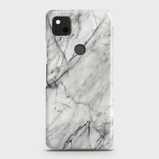 Google Pixel 4a 4G Cover - Matte Finish - Trendy White Floor Marble Printed Hard Case with Life Time Colors Guarantee - D2