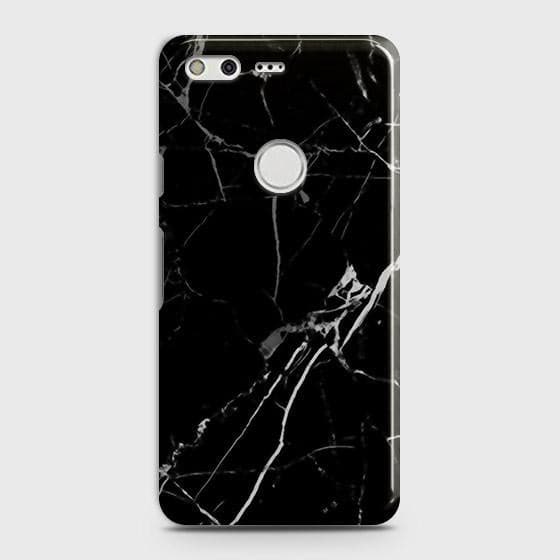 Google Pixel Cover - Black Modern Classic Marble Printed Hard Case with Life Time Colors Guarantee
