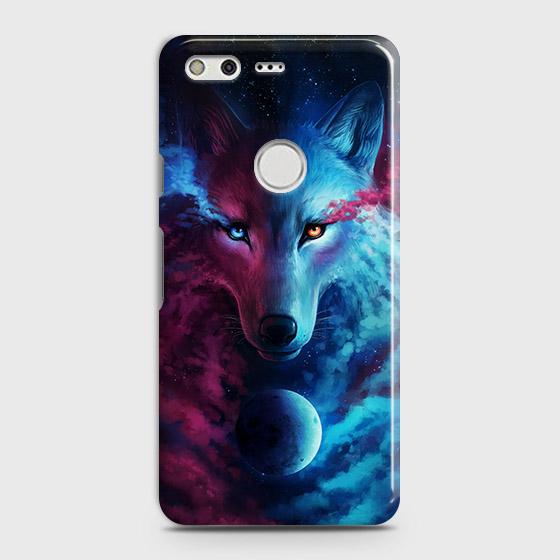 Google Pixel XL Cover - Infinity Wolf Trendy Printed Hard Case with Life Time Colors Guarantee