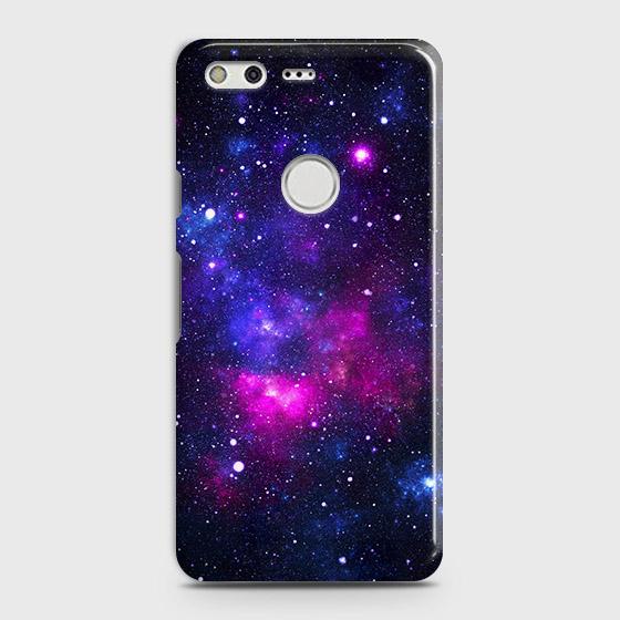 Google Pixel XL Cover - Dark Galaxy Stars Modern Printed Hard Case with Life Time Colors Guarantee