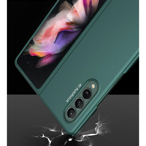 Samsung Galaxy Z Fold 3 5G Cover - Dark Green - GKK Ultra Thin Anti-Fall Protection Hard Shell Case
