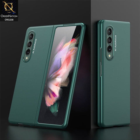 Samsung Galaxy Z Fold 3 5G Cover - Dark Green - GKK Ultra Thin Anti-Fall Protection Hard Shell Case