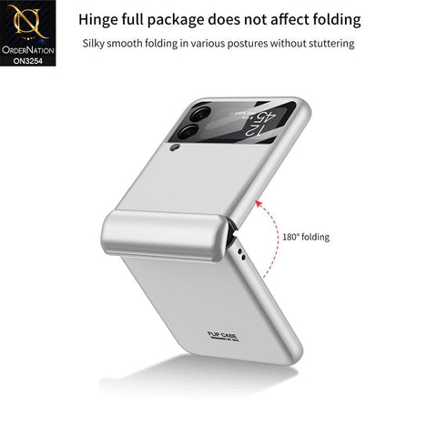 Samsung Galaxy Z Flip 3 5G Cover - Silver - GKK Magnet Folding Envelop Hard Shell Membrane Case