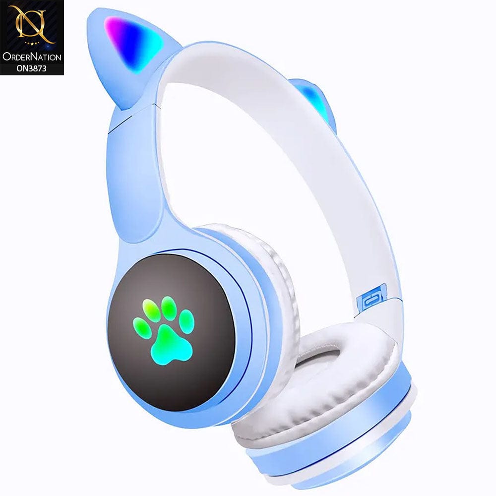 Cat Ears KT-50M Wireless Stereo Headphone - Blue