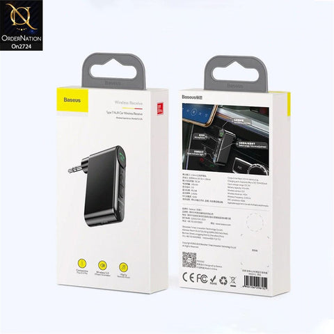 Black - Baseus (WXQY-01) Qiyin Bluetooth Audio Receiver Aux Mini Jack For The Car