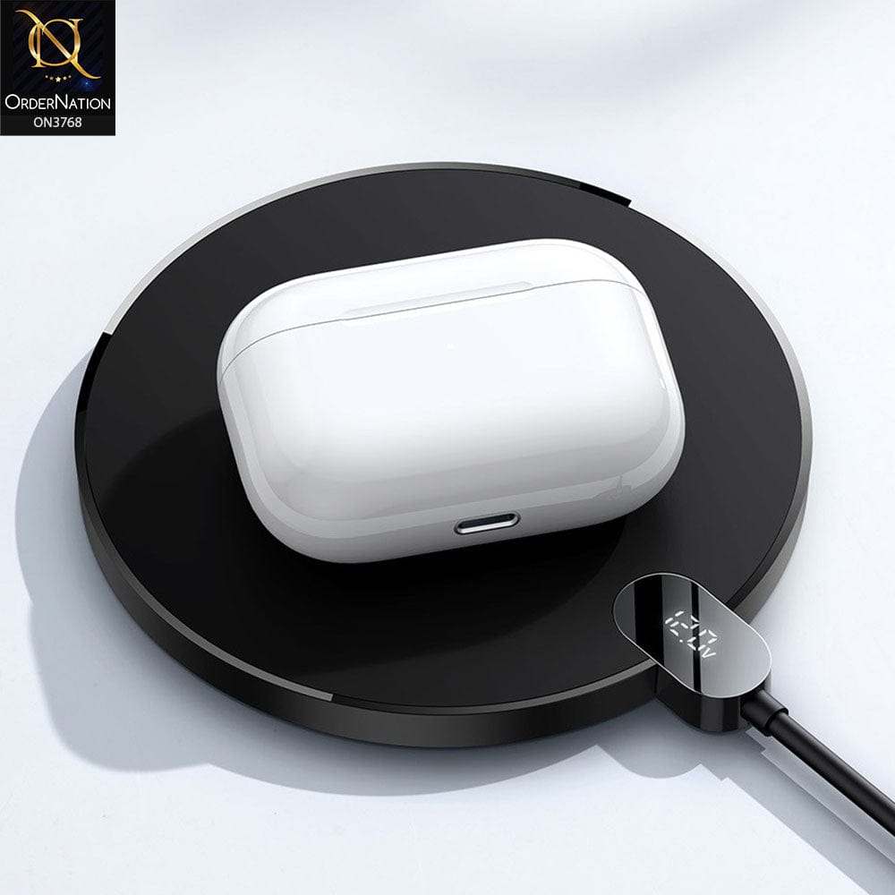 Wireless Charger Black Baseus Digital Led Display Gen