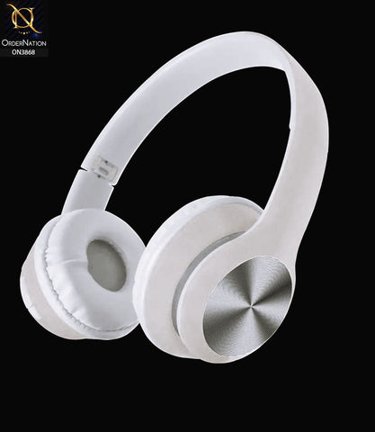 High-Quality Wireless Earphones Fashion Style Macaron Color With Metal Aluminium - White