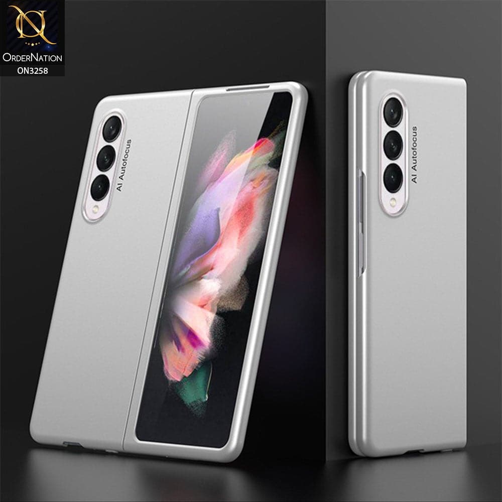 Samsung Galaxy Z Fold 3 5G Cover - Silver - GKK Ultra Thin Anti-Fall Protection Hard Shell Case