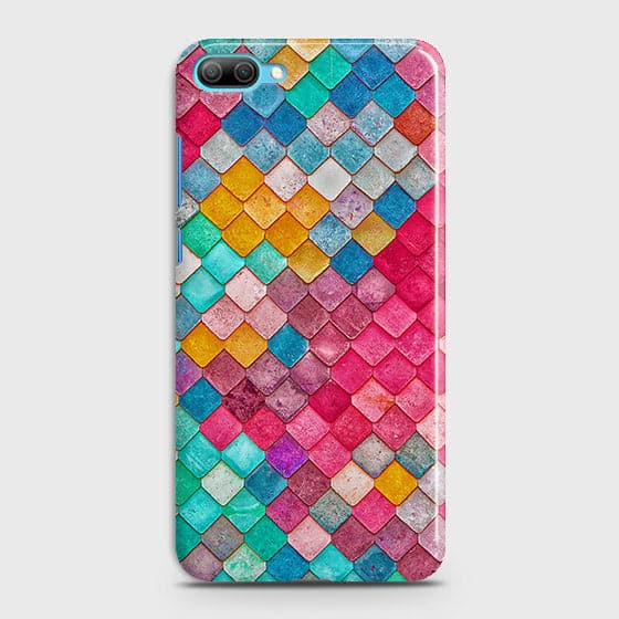 Huawei Honor 10 Cover - Chic Colorful Mermaid Printed Hard Case with Life Time Colors Guarantee