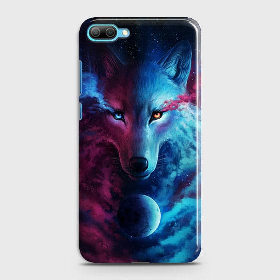 Huawei Honor 10 Cover - Infinity Wolf Trendy Printed Hard Case with Life Time Colors Guarantee