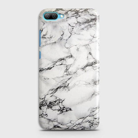 Huawei Honor 10 Cover - Matte Finish - Trendy Mysterious White Marble Printed Hard Case with Life Time Colors Guarantee