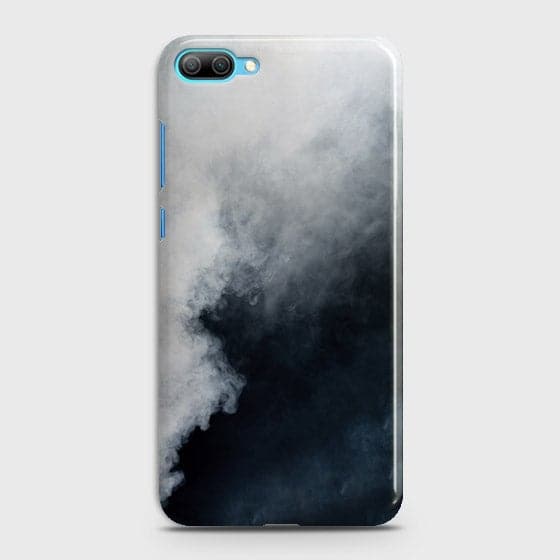 Huawei Honor 10 Cover - Matte Finish - Trendy Misty White and Black Marble Printed Hard Case with Life Time Colors Guarantee