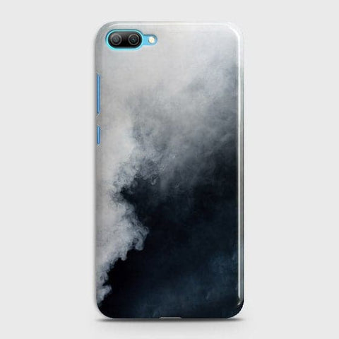 Huawei Honor 10 Cover - Matte Finish - Trendy Misty White and Black Marble Printed Hard Case with Life Time Colors Guarantee