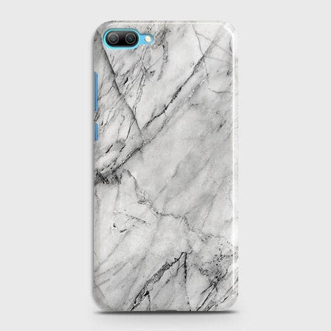 Huawei Honor 10 Cover - Matte Finish - Trendy White Floor Marble Printed Hard Case with Life Time Colors Guarantee - D2