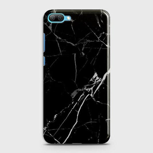 Huawei Honor 10 Cover - Black Modern Classic Marble Printed Hard Case with Life Time Colors Guarantee