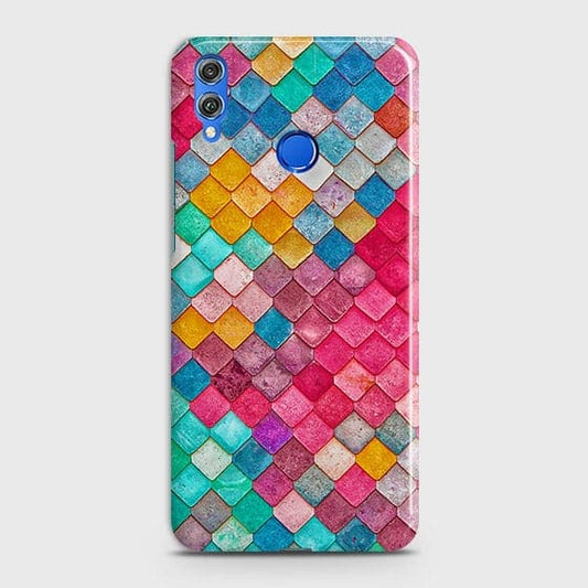 Huawei Honor 8X Cover - Chic Colorful Mermaid Printed Hard Case with Life Time Colors Guarantee
