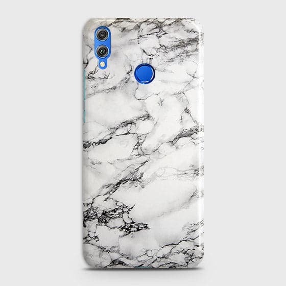 Huawei Honor 8X Cover - Matte Finish - Trendy Mysterious White Marble Printed Hard Case with Life Time Colors Guarantee