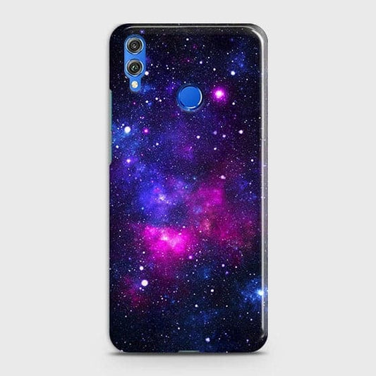 Huawei Honor 8X Cover - Dark Galaxy Stars Modern Printed Hard Case with Life Time Colors Guarantee