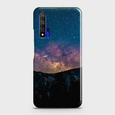 Honor 20 Cover - Matte Finish - Embrace Dark Galaxy  Trendy Printed Hard Case with Life Time Colors Guarantee