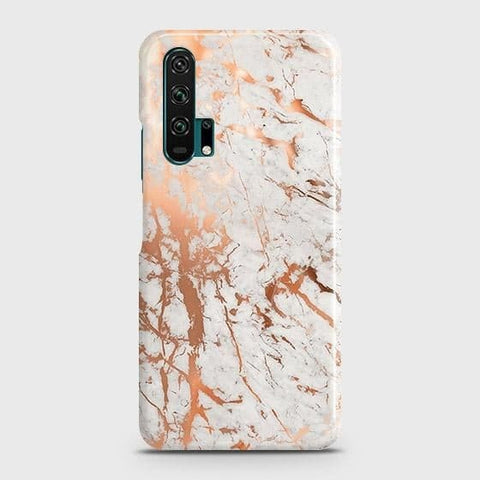 Honor 20 Pro Cover - In Chic Rose Gold Chrome Style Printed Hard Case with Life Time Colors Guarantee