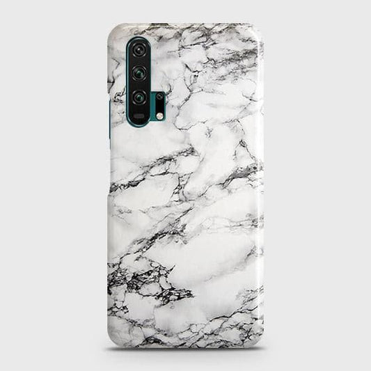 Honor 20 Pro Cover - Matte Finish - Trendy Mysterious White Marble Printed Hard Case with Life Time Colors Guarantee