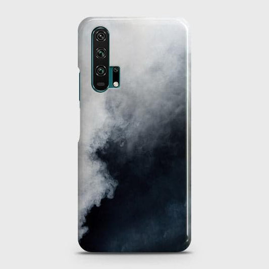 Honor 20 Pro Cover - Matte Finish - Trendy Misty White and Black Marble Printed Hard Case with Life Time Colors Guarantee