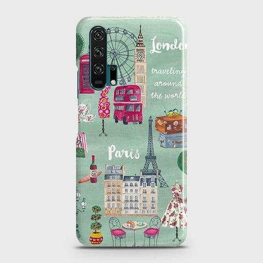 Honor 20 Pro Cover - Matte Finish - London, Paris, New York ModernPrinted Hard Case with Life Time Colors Guarantee