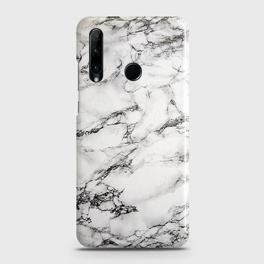 Honor 20 lite Cover - Matte Finish - Trendy Mysterious White Marble Printed Hard Case with Life Time Colors Guarantee