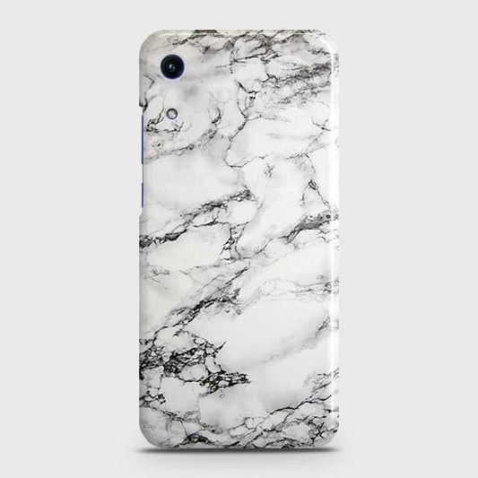 Honor 8A Without Sensor Cut Cover - Matte Finish - Trendy Mysterious White Marble Printed Hard Case with Life Time Colors Guarantee