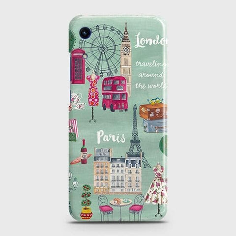 Honor 8A Without Sensor Cut Cover - Matte Finish - London, Paris, New York ModernPrinted Hard Case with Life Time Colors Guarantee