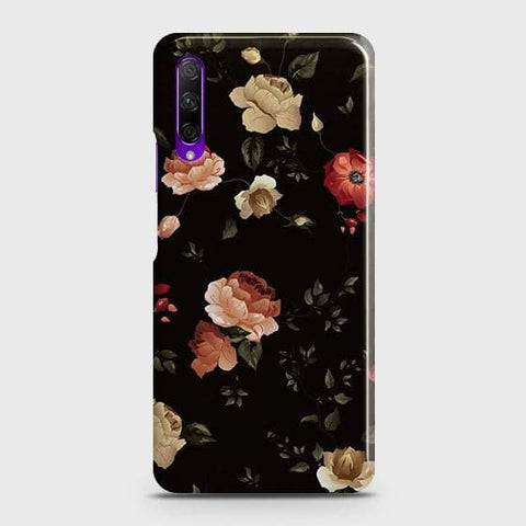 Honor 9XCover - Matte Finish - Dark Rose Vintage Flowers Printed Hard Case with Life Time Colors Guarantee