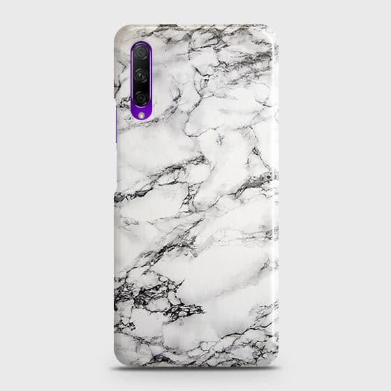 Honor 9X Cover - Matte Finish - Trendy Mysterious White Marble Printed Hard Case with Life Time Colors Guarantee
