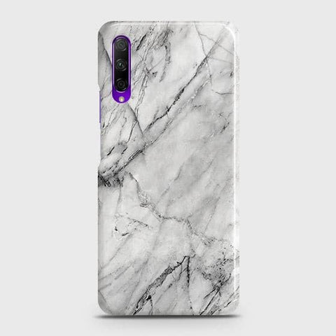 Honor 9X Cover - Matte Finish - Trendy White Floor Marble Printed Hard Case with Life Time Colors Guarantee - D2