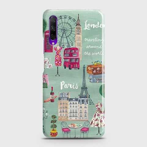 Honor 9X Cover - Matte Finish - London, Paris, New York ModernPrinted Hard Case with Life Time Colors Guarantee