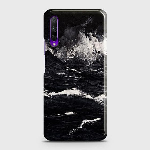 Honor 9X Cover - Black Ocean Marble Trendy Printed Hard Case with Life Time Colors Guarantee