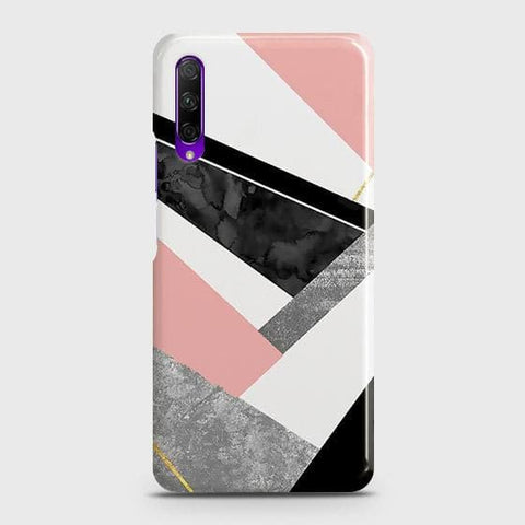 Honor 9X Cover - Matte Finish - Geometric Luxe Marble Trendy Printed Hard Case with Life Time Colors Guarantee