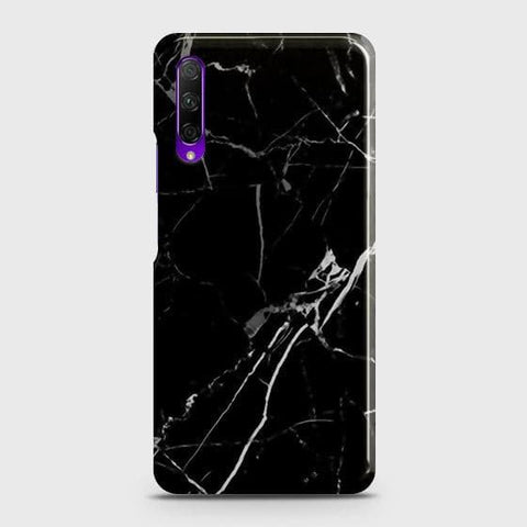 Honor 9X Cover - Black Modern Classic Marble Printed Hard Case with Life Time Colors Guarantee