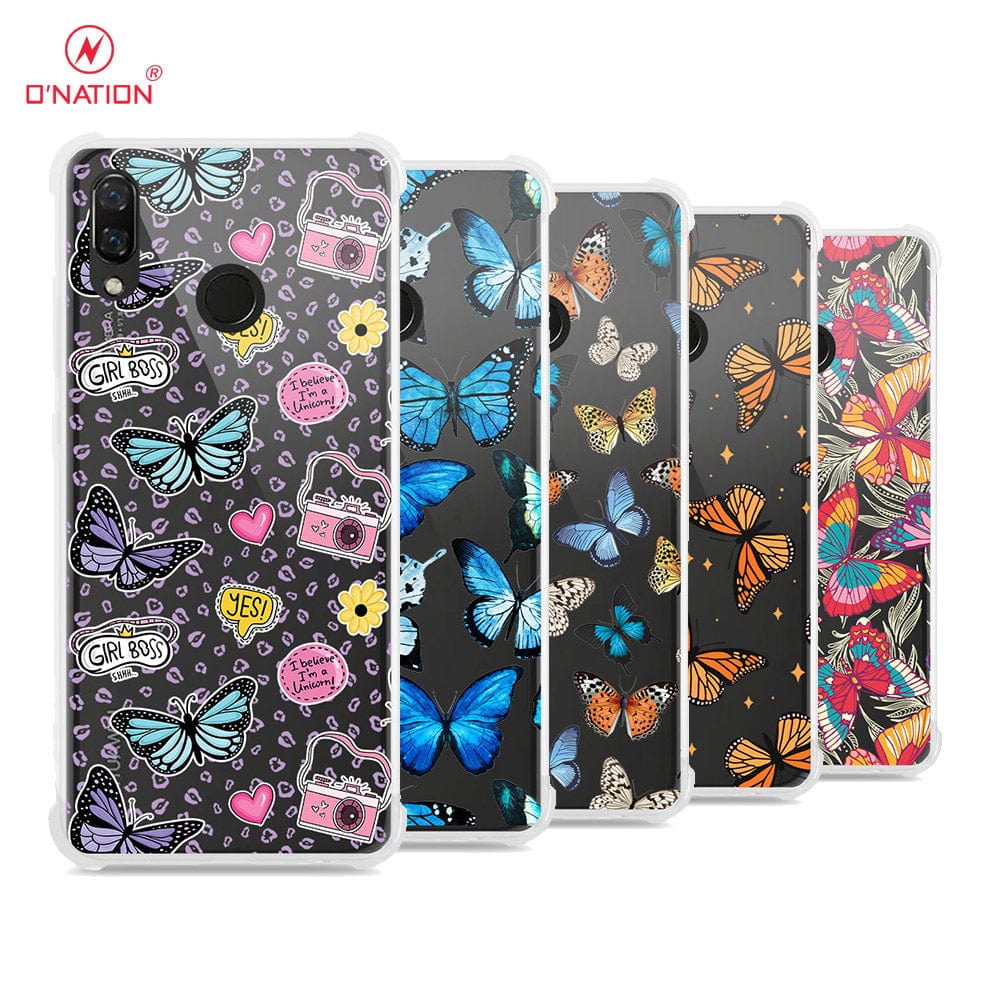 Huawei Nova 3i Cover - O'Nation Butterfly Dreams Series - 9 Designs - Clear Phone Case - Soft Silicon Borders