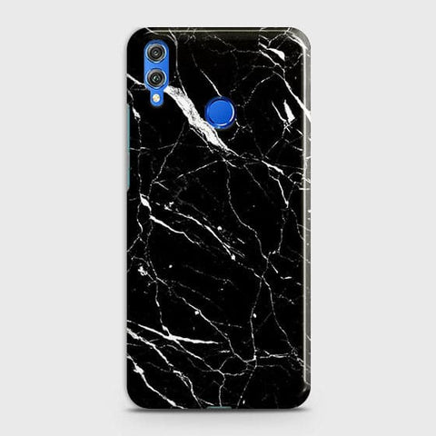 Huawei Honor 10 Lite Cover - Trendy Black Marble Printed Hard Case with Life Time Colors Guarantee