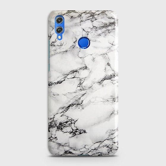 Huawei Honor 10 Lite Cover - Matte Finish - Trendy Mysterious White Marble Printed Hard Case with Life Time Colors Guarantee