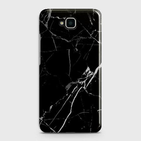 Huawei Y6 Pro 2015 Cover - Black Modern Classic Marble Printed Hard Case with Life Time Colors Guarantee