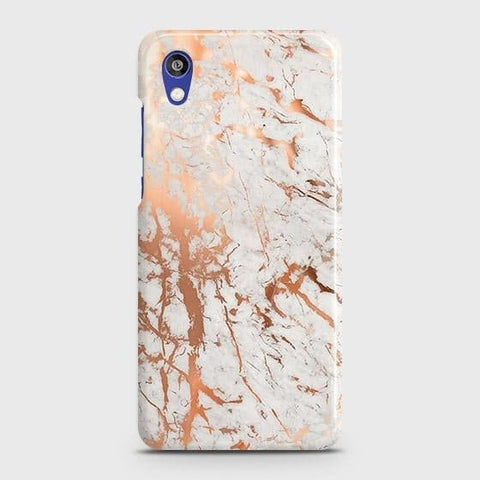 Huawei Honor 8S Cover - In Chic Rose Gold Chrome Style Printed Hard Case with Life Time Colors Guarantee