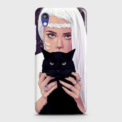 Huawei Honor 8S Cover - Trendy Wild Black Cat Printed Hard Case with Life Time Colors Guarantee